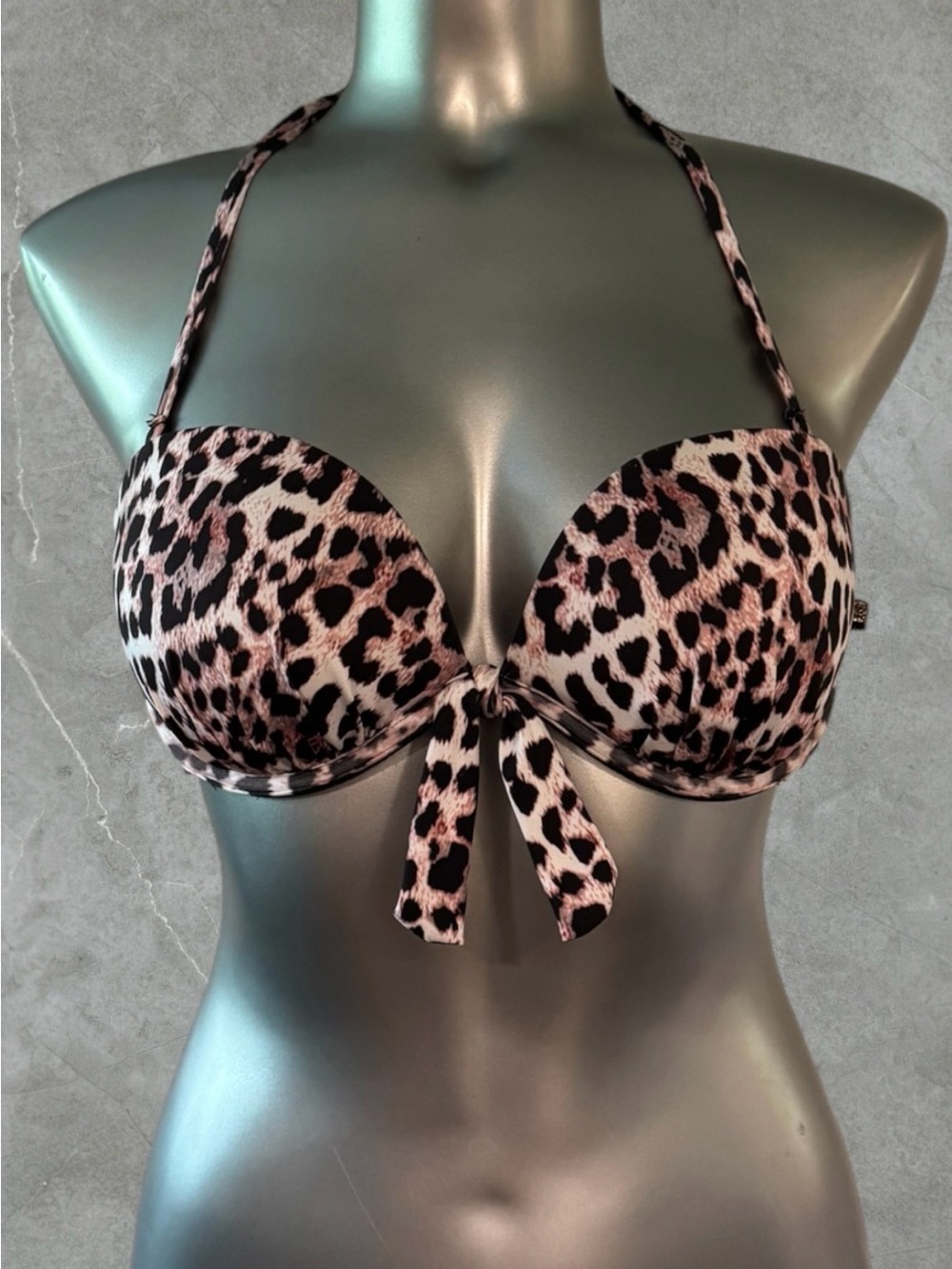 2 for $30 | Leopard-Print Plunge Bikini Top